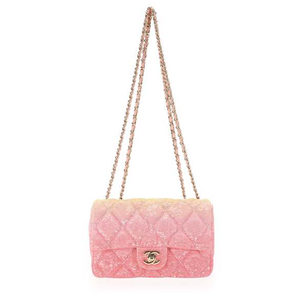 Chanel Pink Ombré Sequin Mini Flap Bag - Picture 4 of 8